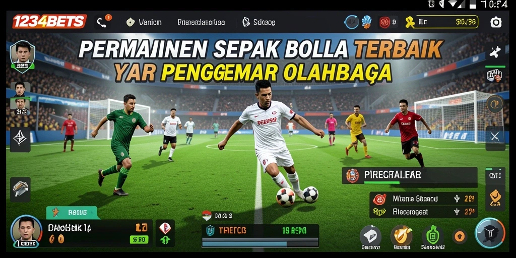 Gameplay 1234BETS yang mendebarkan dan penuh aksi sepak bola.