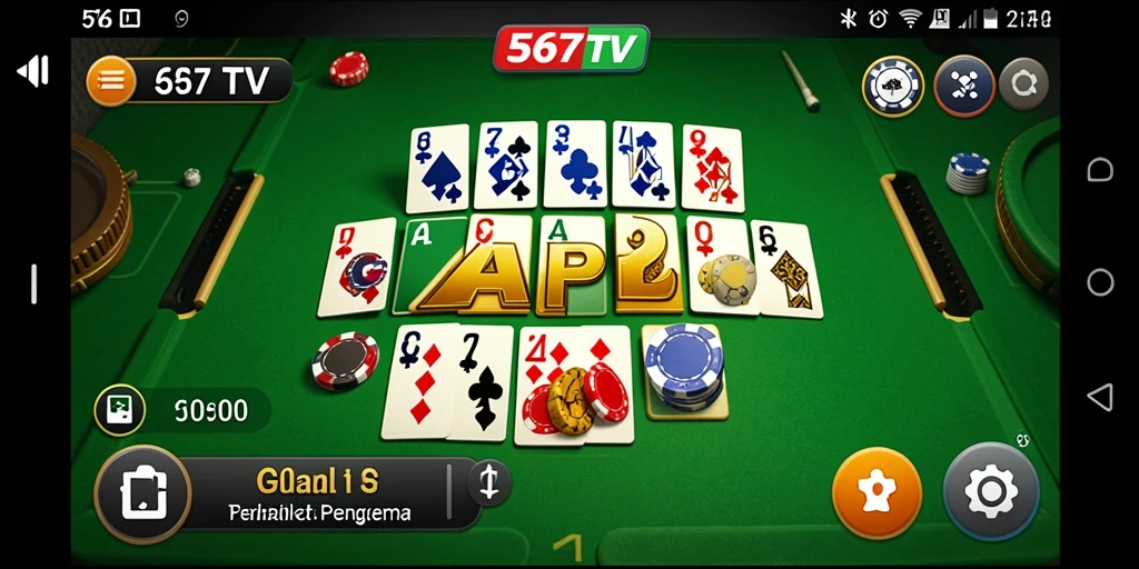 Tampilan gameplay Gaple yang seru dan menarik di 567TV.