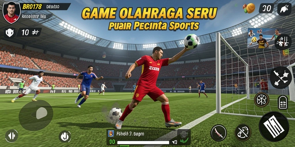 Tangkapan layar menunjukkan aksi seru dalam game olahraga BRO178.