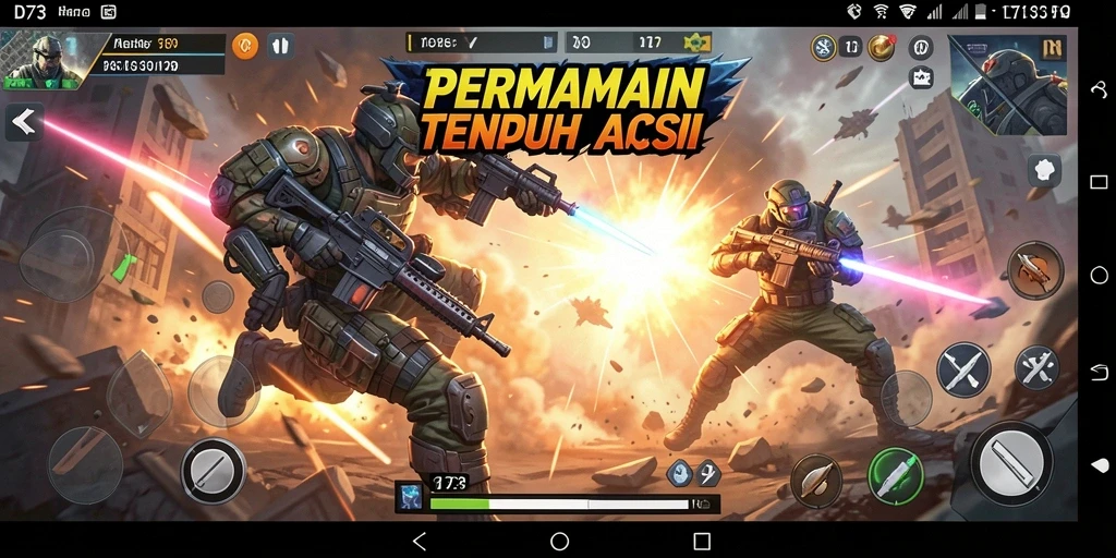 Tangkapan layar dari gameplay D73 yang penuh aksi TPS.