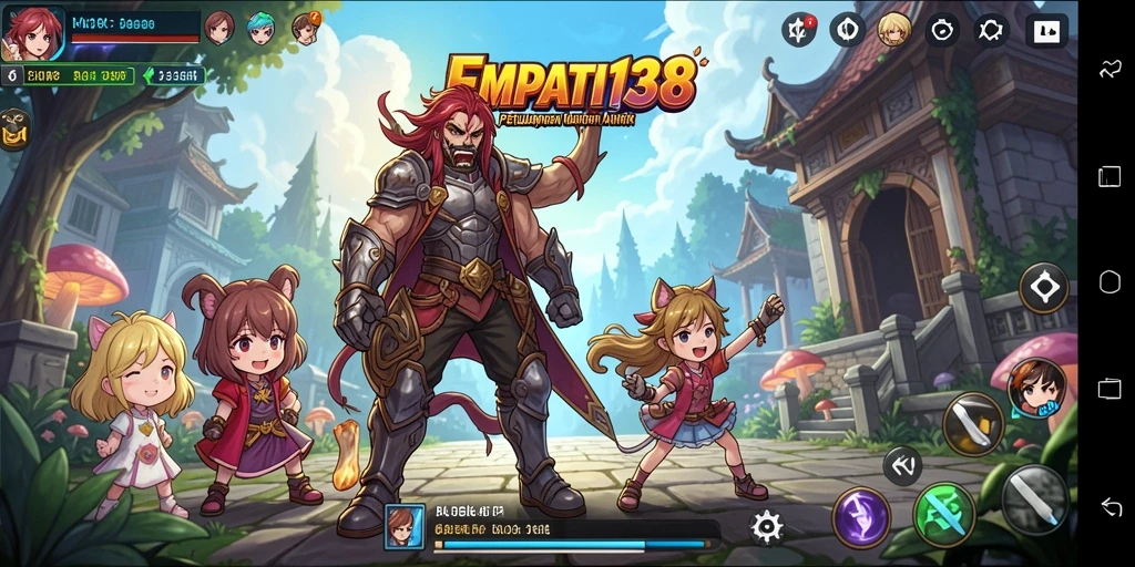 Screenshot menunjukkan aksi seru dalam game Anime.