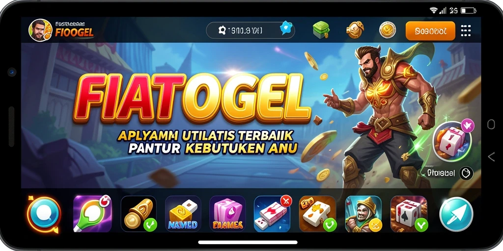 Tampilan antarmuka utama aplikasi FIATOGEL yang intuitif dan user-friendly.
