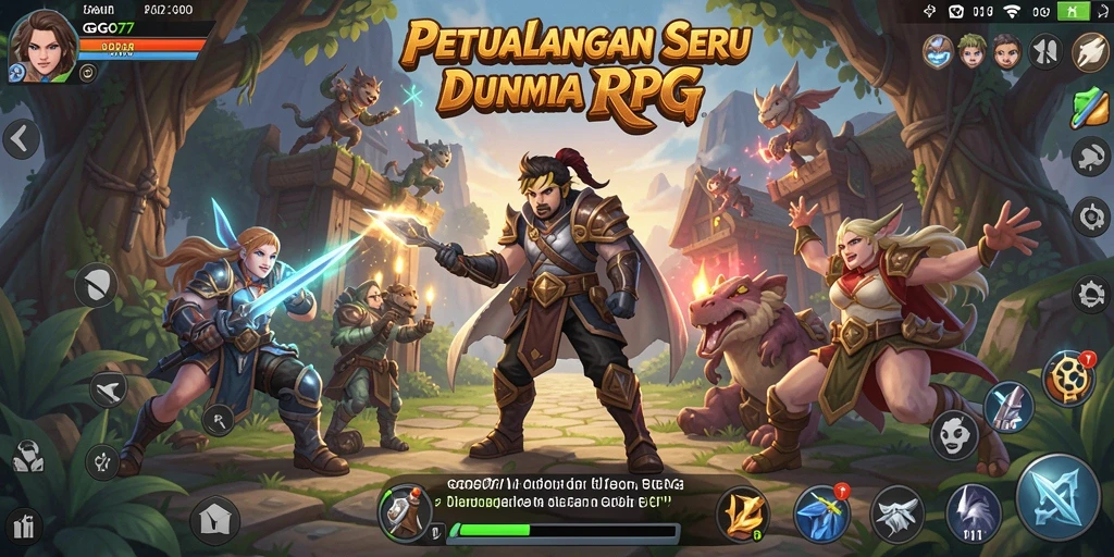 Tampilan gameplay GOGO77 yang menakjubkan di dunia RPG.