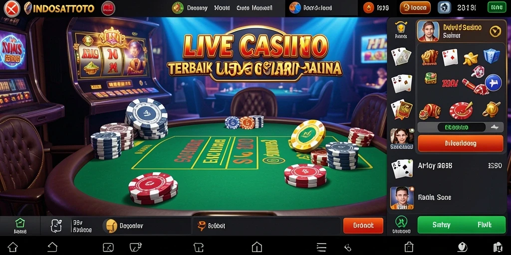 Tampilan gameplay Live Casino yang mendebarkan dari INDOSATTOTO.
