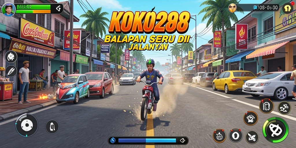 Gameplay <strong>KOKO288</strong> yang mendebarkan dengan balapan cepat.