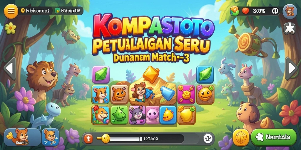 Tangkapan layar menunjukkan gameplay seru dari KOMPASTOTO.
