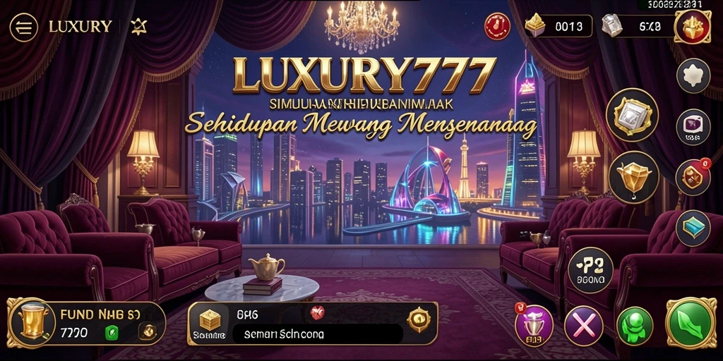 Tangkapan layar gameplay LUXURY777 dengan desain yang menawan.
