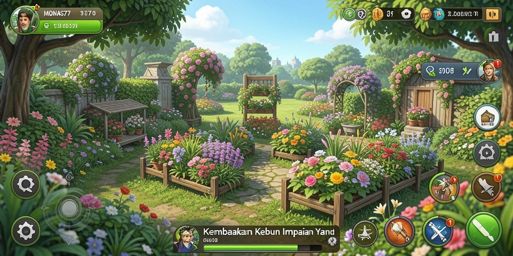 Tangkapan layar MONAS77 menampilkan keindahan kebun yang rimbun dan menawan.