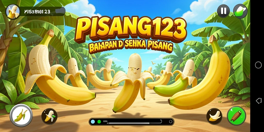 Tampilan gameplay balapan seru di PISANG123 dengan karakter unik.