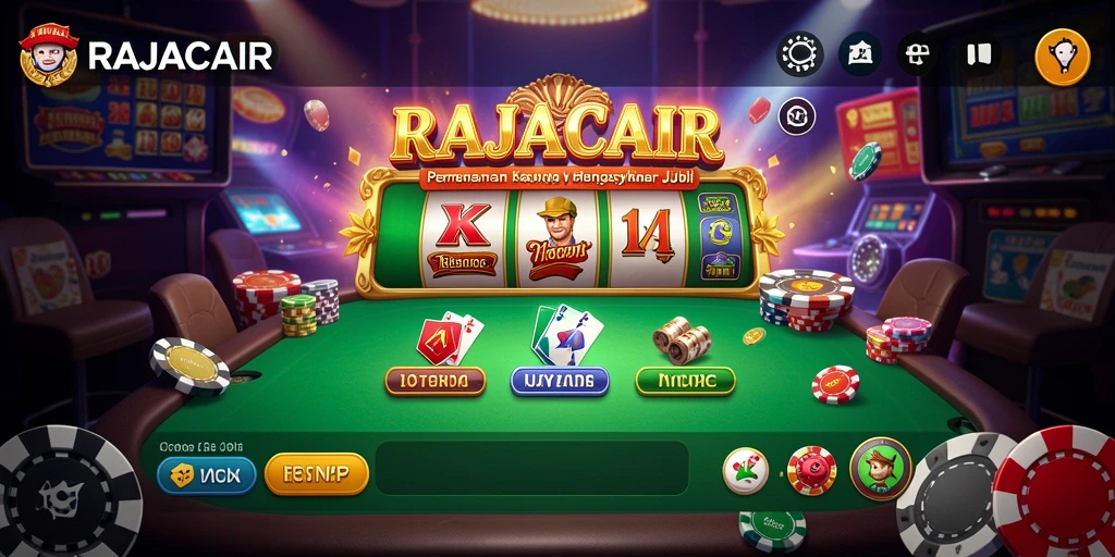 Gameplay seru dalam RAJACAIR dengan berbagai pilihan permainan Kasino.