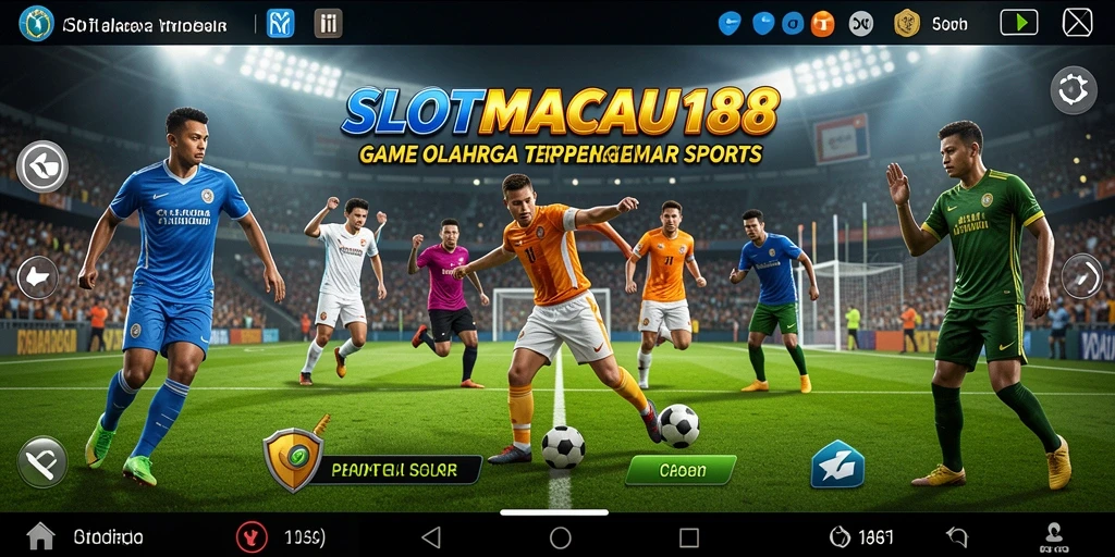Tampilan gameplay mendebarkan dalam SLOTMACAU188 yang menunjukkan aksi olahraga.