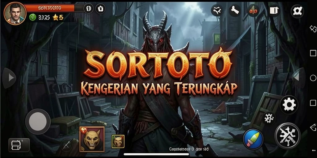 Tampilan gameplay SORTOTO yang menegangkan dan menyeramkan.